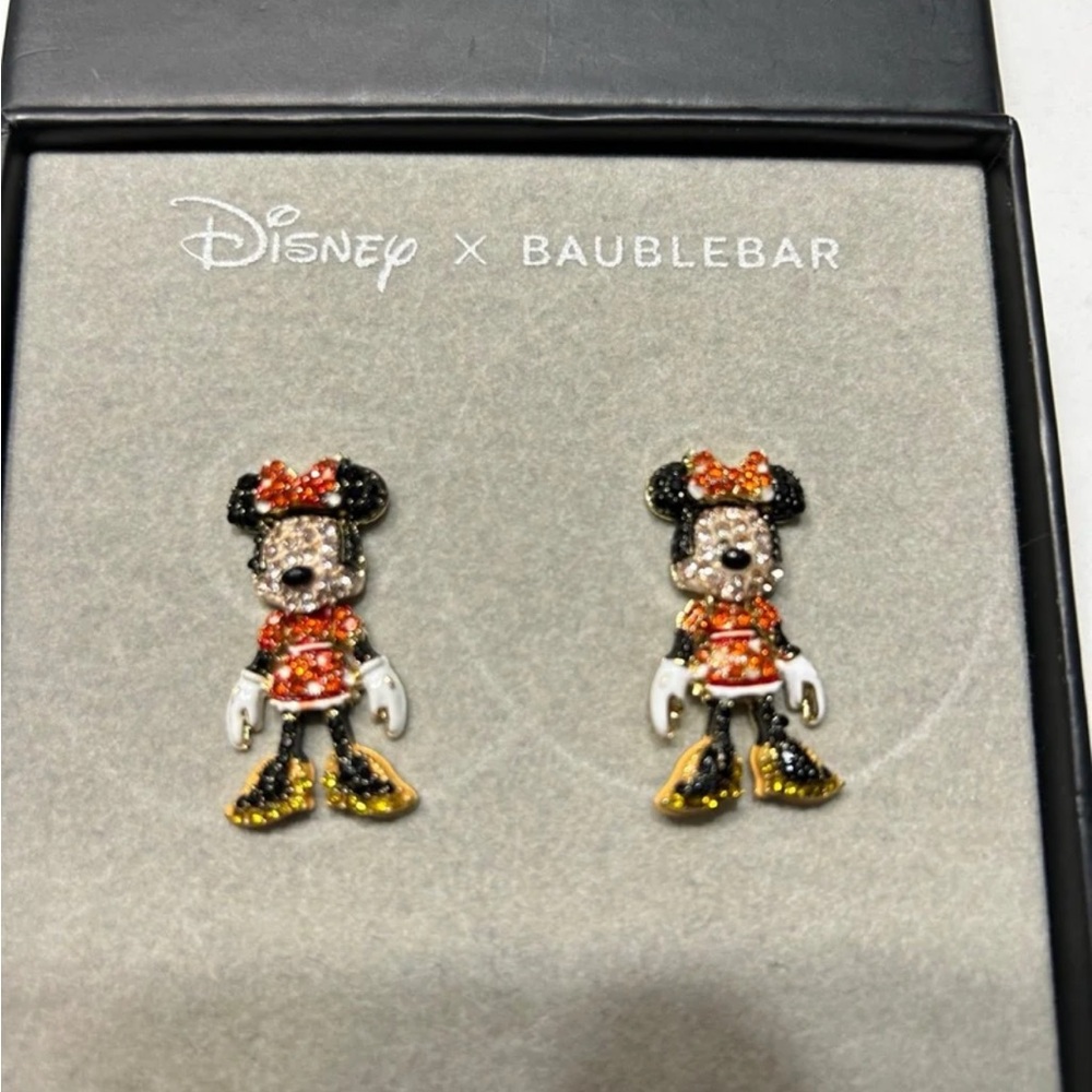 Disney x BaubleBar Minnie Mouse Earrings - Black, Red, Gold